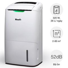 Máy hút ẩm kèm lọc không khí Wood’s AD30