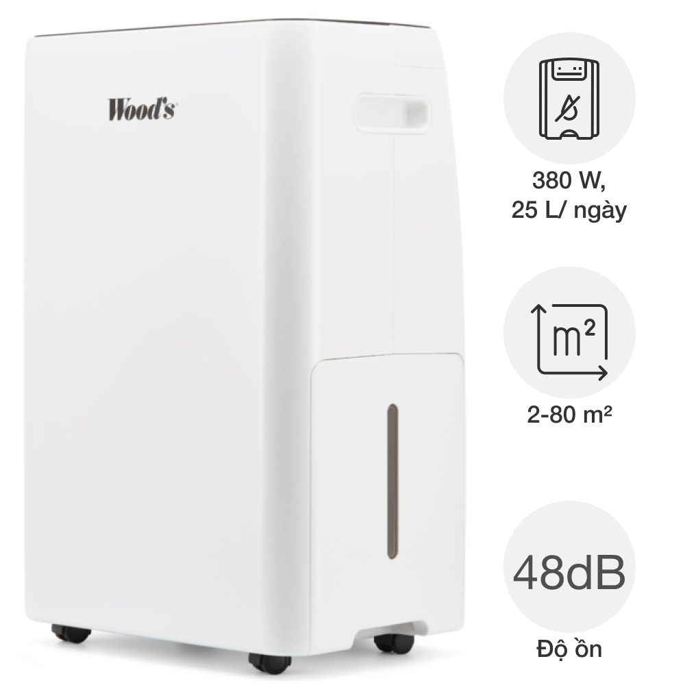 Máy hút ẩm Wood’s MRD25GW Wifi