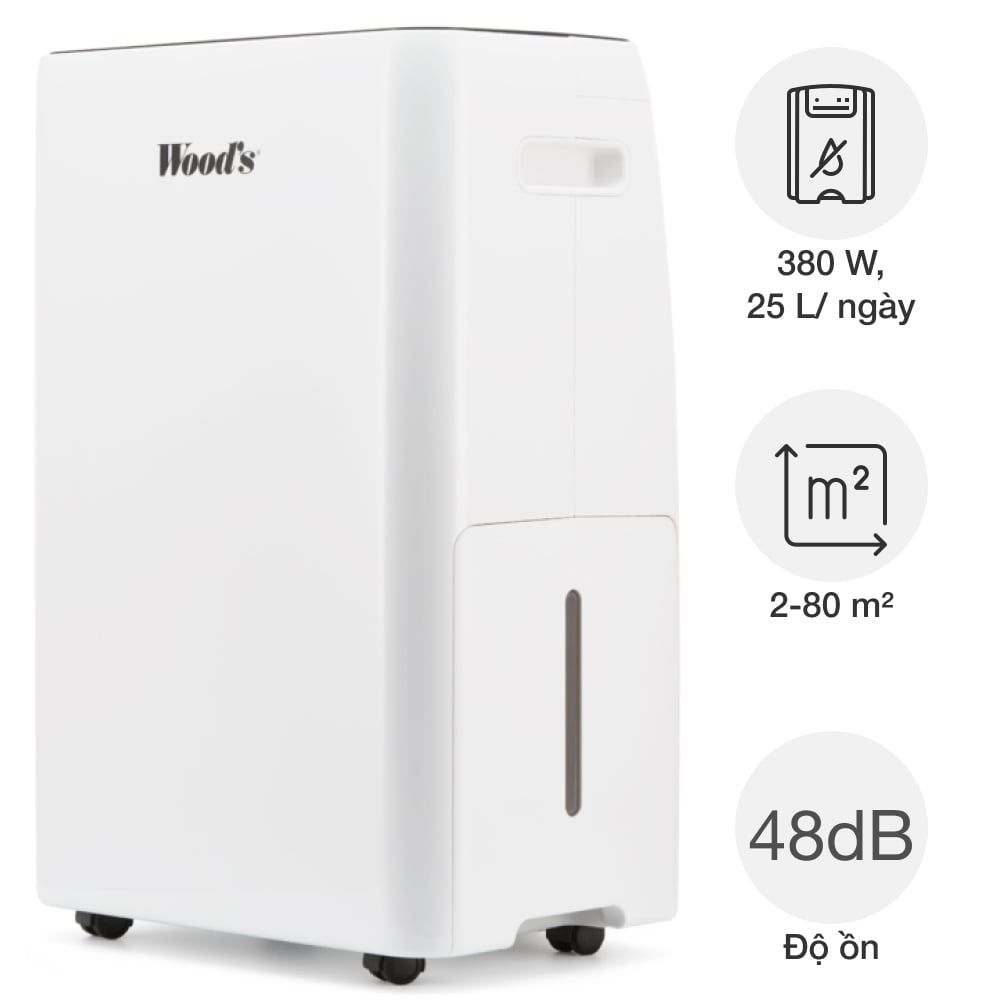 Máy hút ẩm Wood’s MRD25GW Wifi