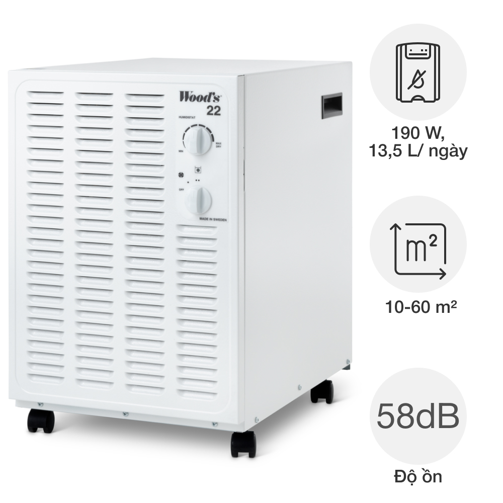 Máy hút ẩm Wood’s SW22FW