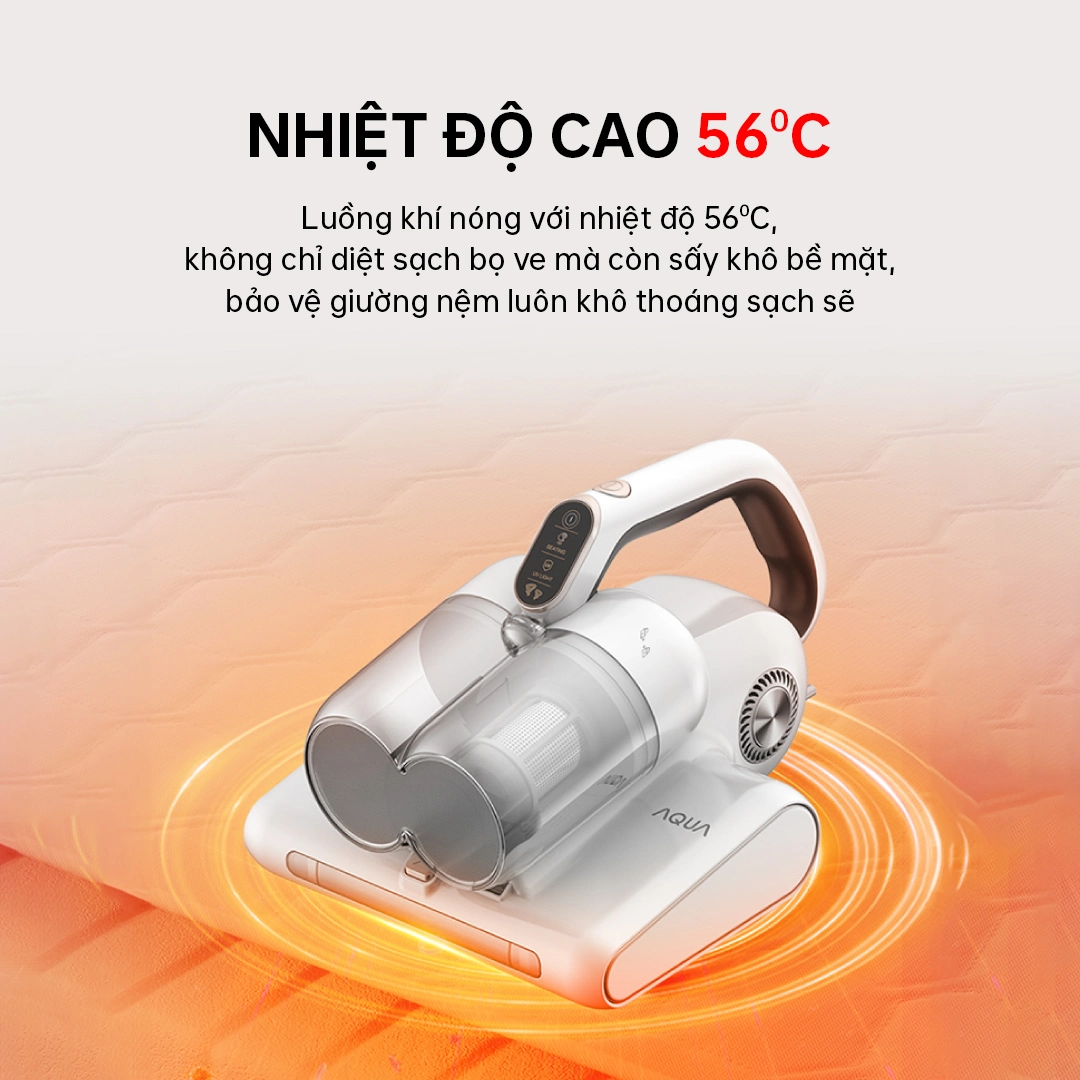 Máy hút bụi đệm giường cầm tay AQUA AQS-CMP105R(W)-VN – ảnh 7