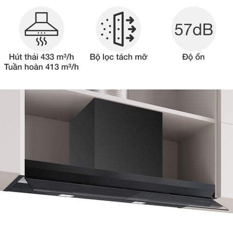 Máy hút mùi Bosch DBB97DP60 âm tủ series 6 Accent Line