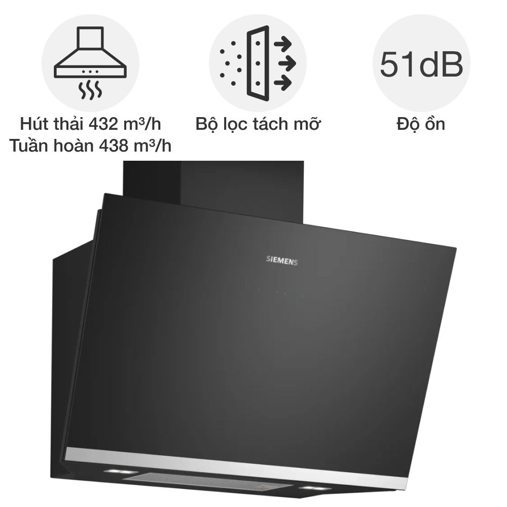 Máy hút mùi áp tường Siemens LC81KAN60 iQ500