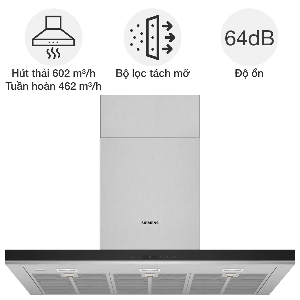 Máy hút mùi áp tường Siemens LC91BUR50 iQ700