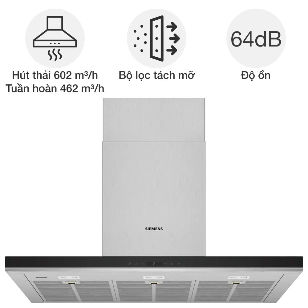 Máy hút mùi áp tường Siemens LC91BUR50 iQ700