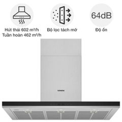 Máy hút mùi áp tường Siemens LC91BUR50 iQ700