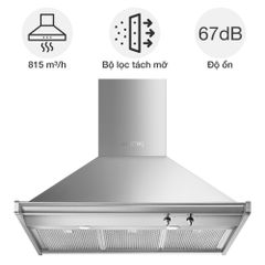 Máy hút mùi áp tường Smeg Classica KD90HXE ảnh 1