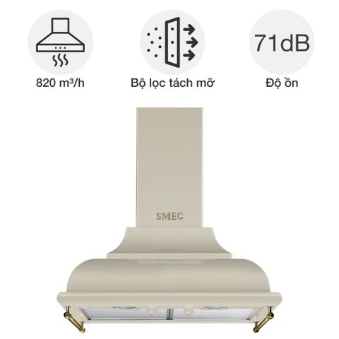 Máy hút mùi áp tường Smeg Cortina KC16