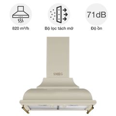 Máy hút mùi áp tường Smeg Cortina KC16