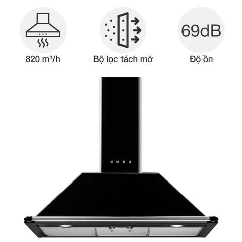 Máy hút mùi áp tường Smeg Victoria KT90