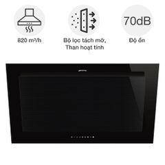 Máy hút mùi áp tường Smeg KV194B3 Linea