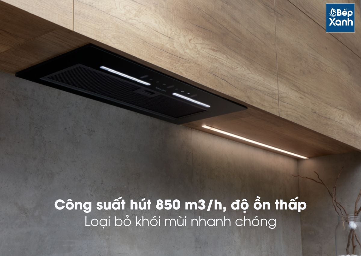 Máy hút mùi âm tủ Malloca MH 600GT/ Màu đen/ Dạng Hidden – ảnh 6