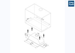 Máy hút mùi âm tủ Malloca MH 600GT/ Màu đen/ Dạng Hidden ảnh 8