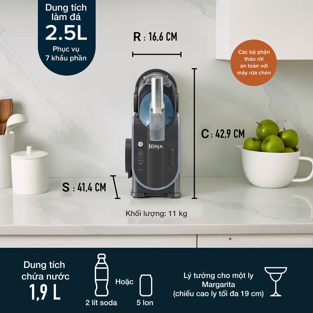 Máy làm đá tuyết Ninja FS301EU SLUSHi – ảnh 3