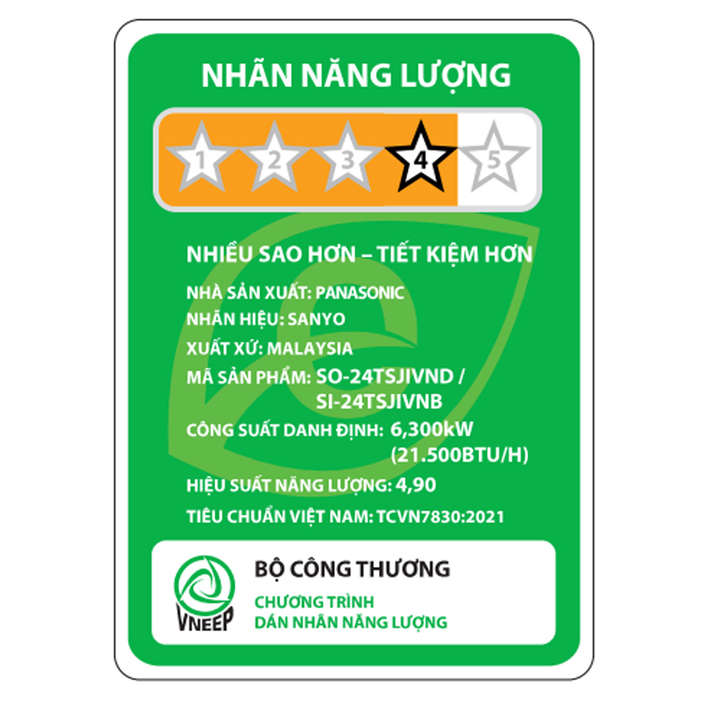 Máy lạnh Sanyo Inverter 2.5 HP SO/SI-24TSJIVNB – ảnh 6