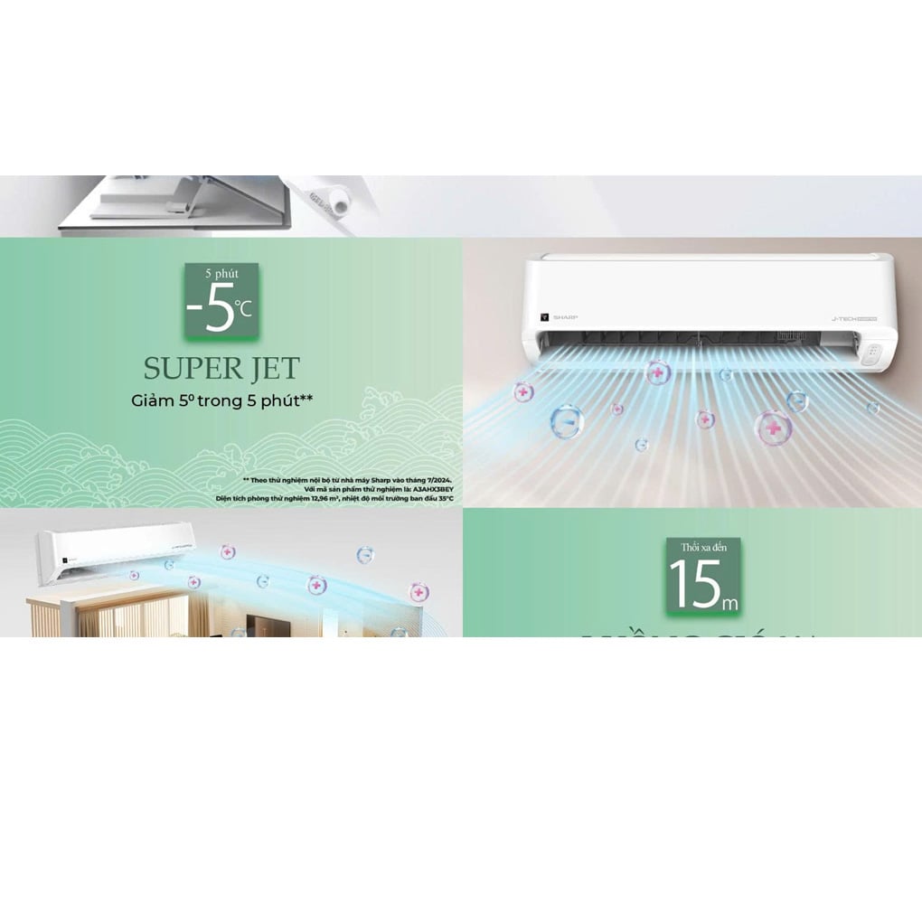 Máy lạnh Sharp Inverter 1 HP AH-XP10DSW – ảnh 7