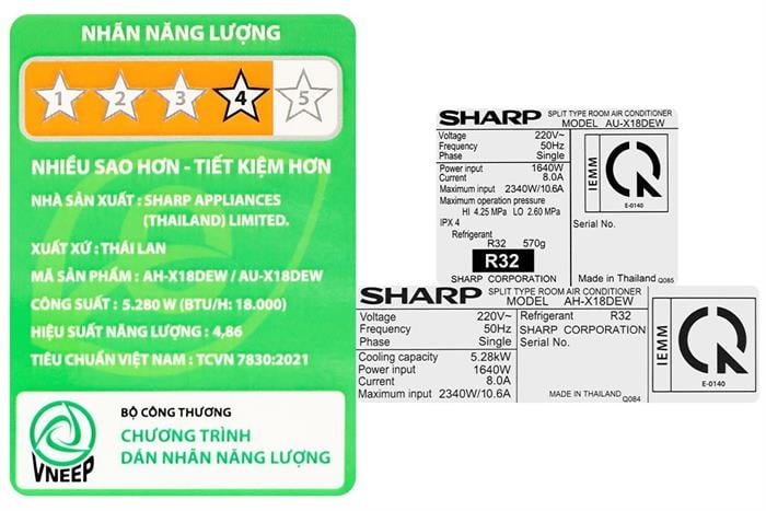 Máy lạnh Sharp Inverter 2 HP AH-X18DEW – ảnh 8
