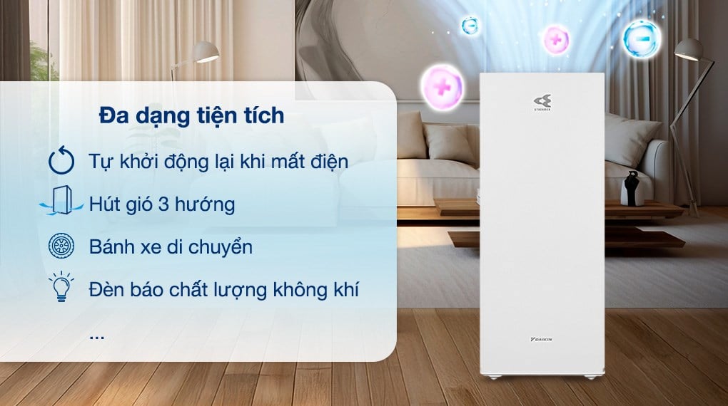Máy lọc không khí tạo ẩm Daikin MCK70ZVM7-W 82W – ảnh 8