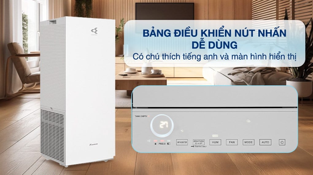 Máy lọc không khí tạo ẩm Daikin MCK70ZVM7-W 82W – ảnh 7