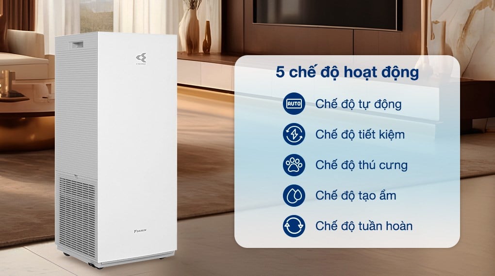 Máy lọc không khí tạo ẩm Daikin MCK70ZVM7-W 82W – ảnh 6