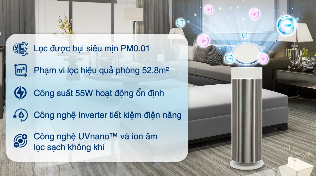 Máy lọc không khí LG PuriCare Aero Booster AS55GGSY0 55W
