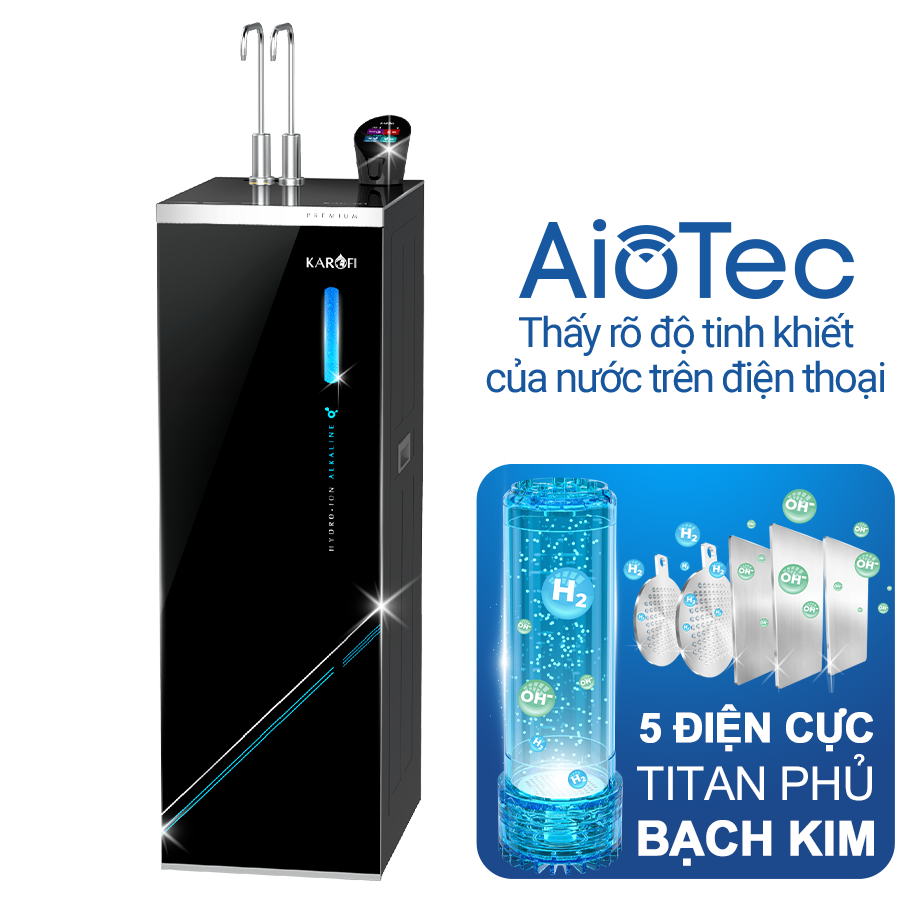 Máy lọc nước nóng lạnh Hydro-ion kiềm Karofi KAE-S695