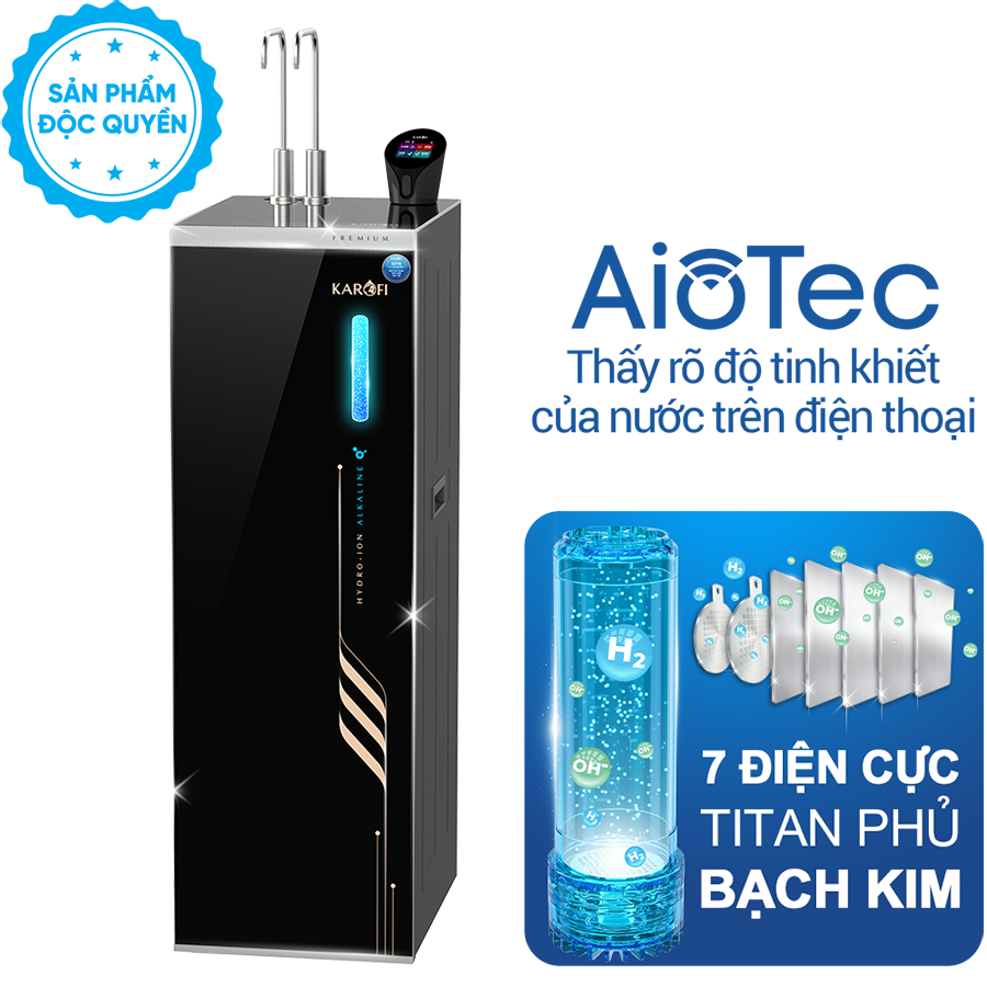 Máy lọc nước nóng lạnh Hydro-ion Kiềm Karofi SA8 PREMIUM
