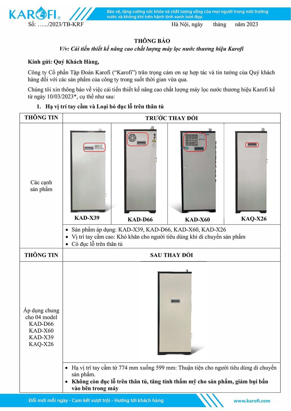 Thiết kế Karofi KAQ-X26 Thiết kế Karofi KAQ-X26