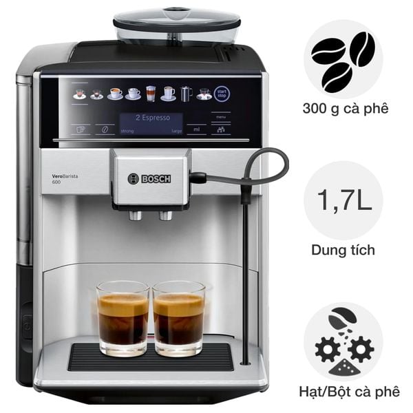 Đồ gia dụng Bosch TIS65621RW Máy pha cafe tự động Vero Barista 600 Silver