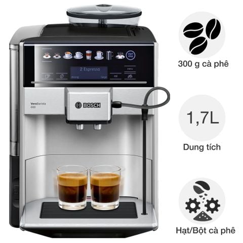Đồ gia dụng Bosch TIS65621RW Máy pha cafe tự động Vero Barista 600 Silver
