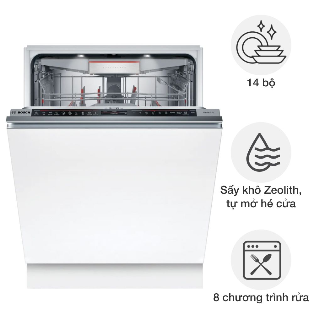 Máy rửa bát âm tủ Bosch SMD8TCX01E Series 8