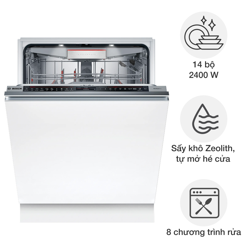 Máy rửa bát âm tủ Bosch SMD8TCX04E Series 8