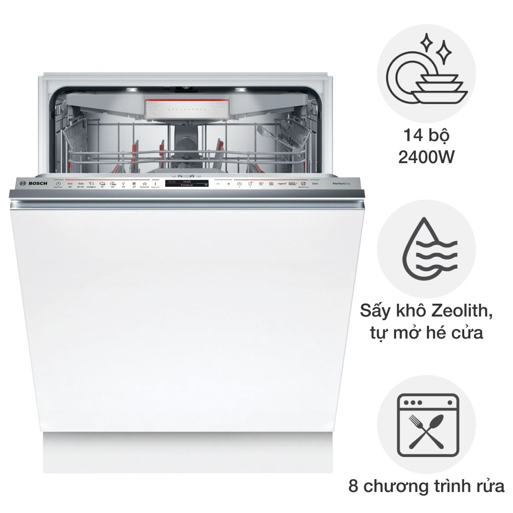 Máy rửa bát âm tủ Bosch SMV8YCX02E Series 8