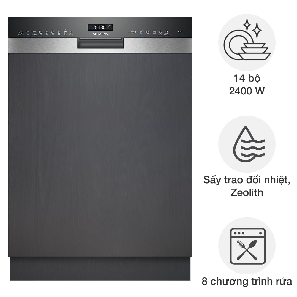 Máy rửa bát bán âm Siemens SN55ZS07CE iQ500