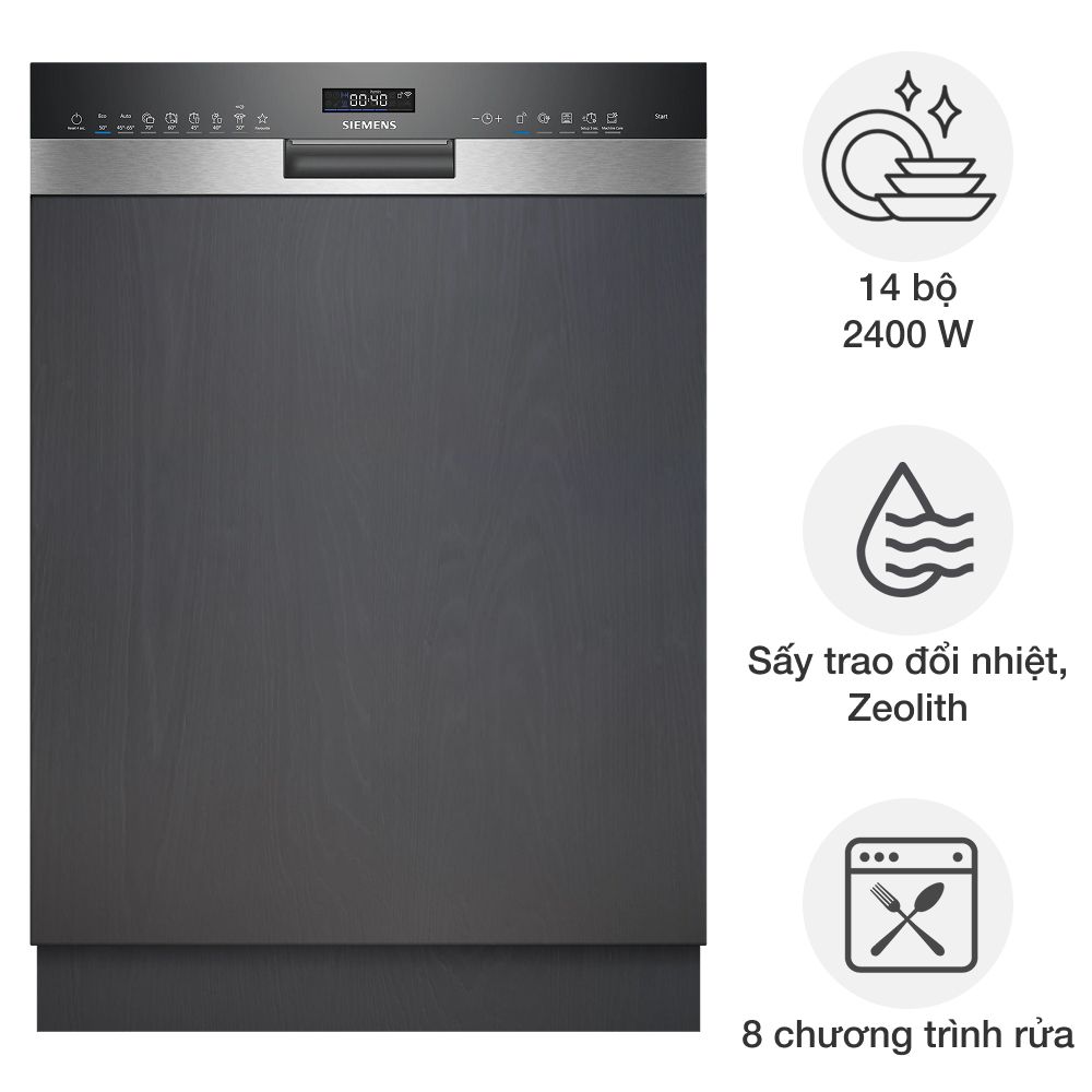 Máy rửa bát bán âm Siemens SN55ZS07CE iQ500