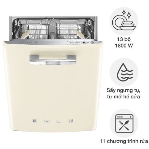 Máy rửa bát âm tủ Smeg STFABCR3 50’s Style