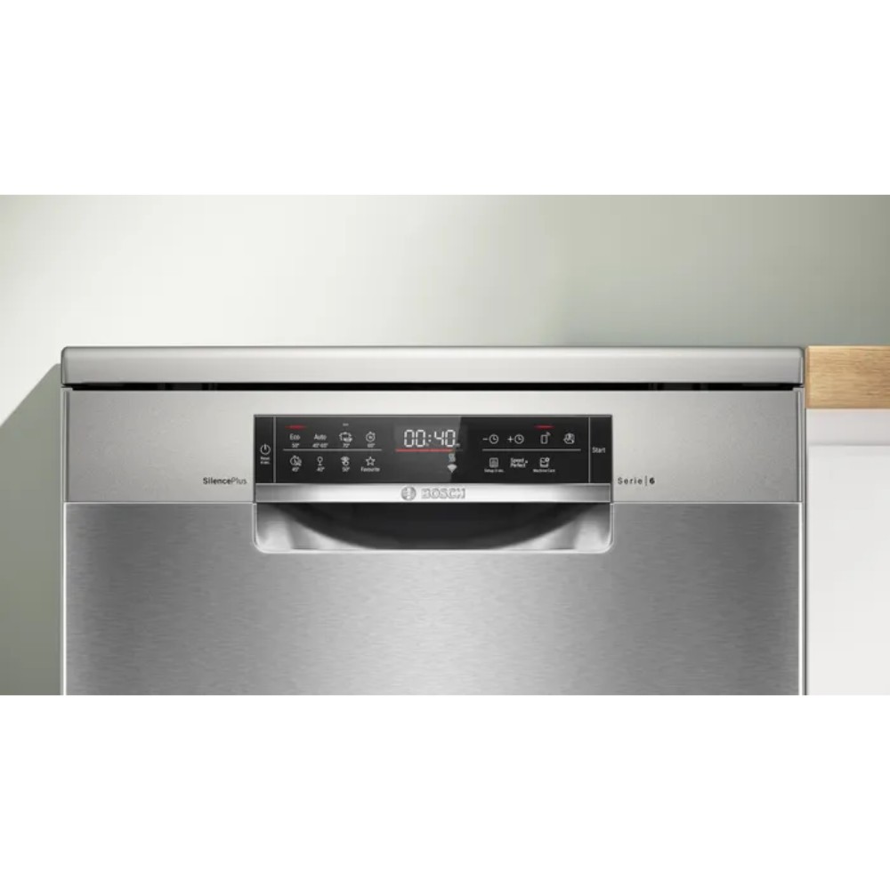 Máy rửa chén Bosch SMS6ECI04E Series 6 Độc Lập 60cm Inox Bạc trong không gian sống