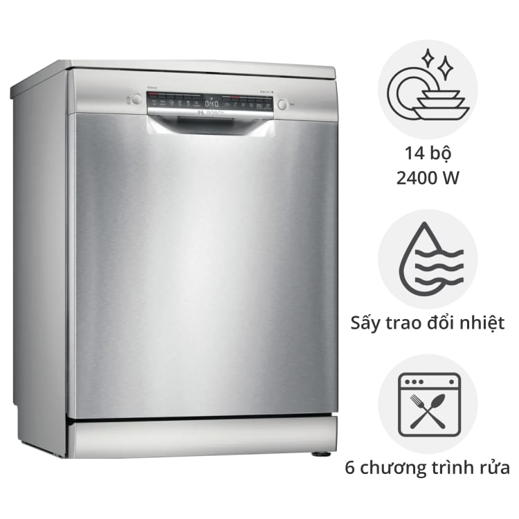 Máy Rửa Bát Độc Lập Bosch SMS4HMI07E Series 4