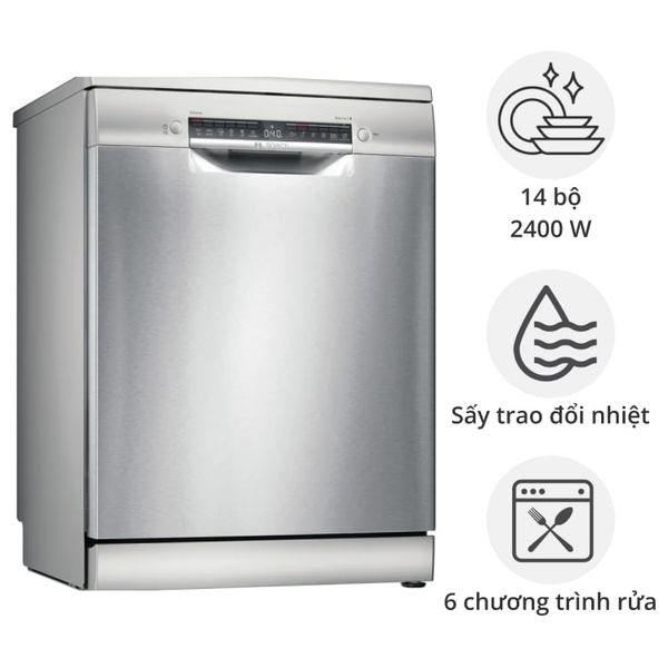 Máy rửa chén Bosch SMS4HMI07E Độc Lập Series 4