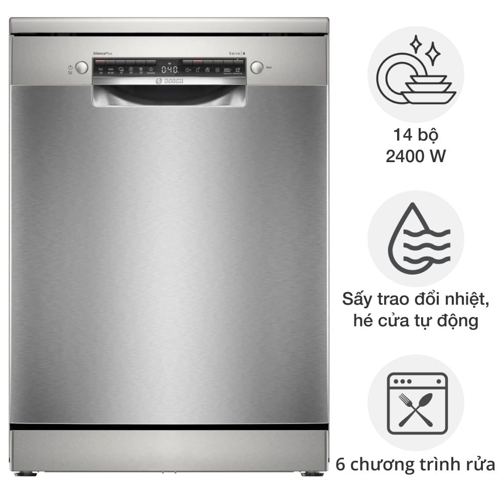 Máy rửa bát độc lập Bosch SMS4EMI01E Series 4