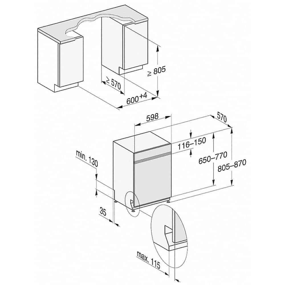 Máy Rửa Bát Miele G 7200 SCi Bán Âm – ảnh 4