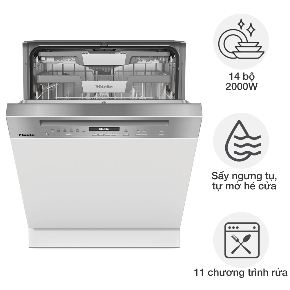 Máy rửa bát bán âm Miele G 7210 SCi CleanSteel