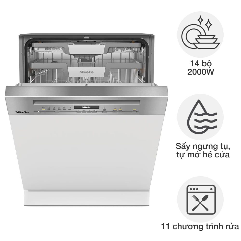Máy rửa bát bán âm Miele G 7210 SCi CleanSteel