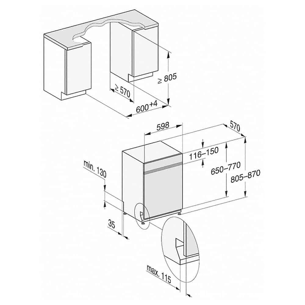 Máy Rửa Bát Miele G 7910 SCi AutoDos Bán Âm – ảnh 5