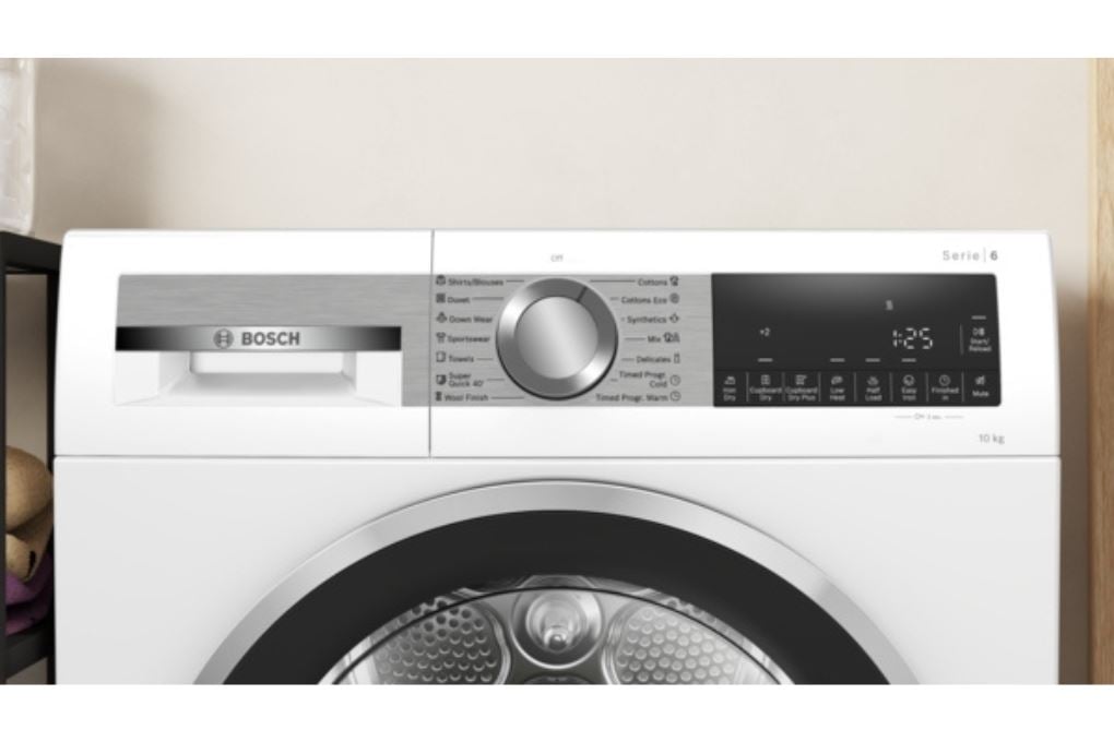 Bơm nhiệt, tối đa 60°C – Máy sấy quần áo Bosch WQG25302SG bơm nhiệt 10 kg