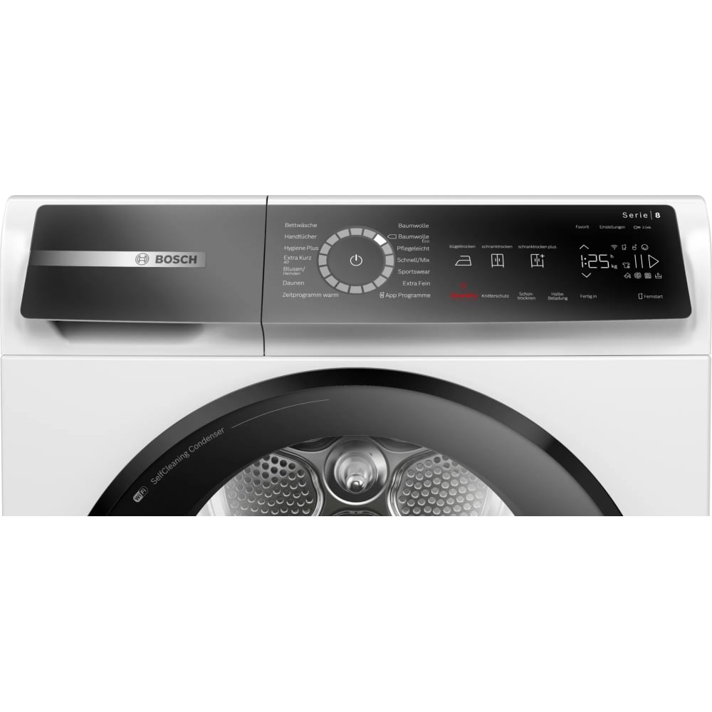 Hygiene Plus sấy tiệt trùng – Máy sấy quần áo Bosch WQB245B40 bơm nhiệt 9 kg Series 8