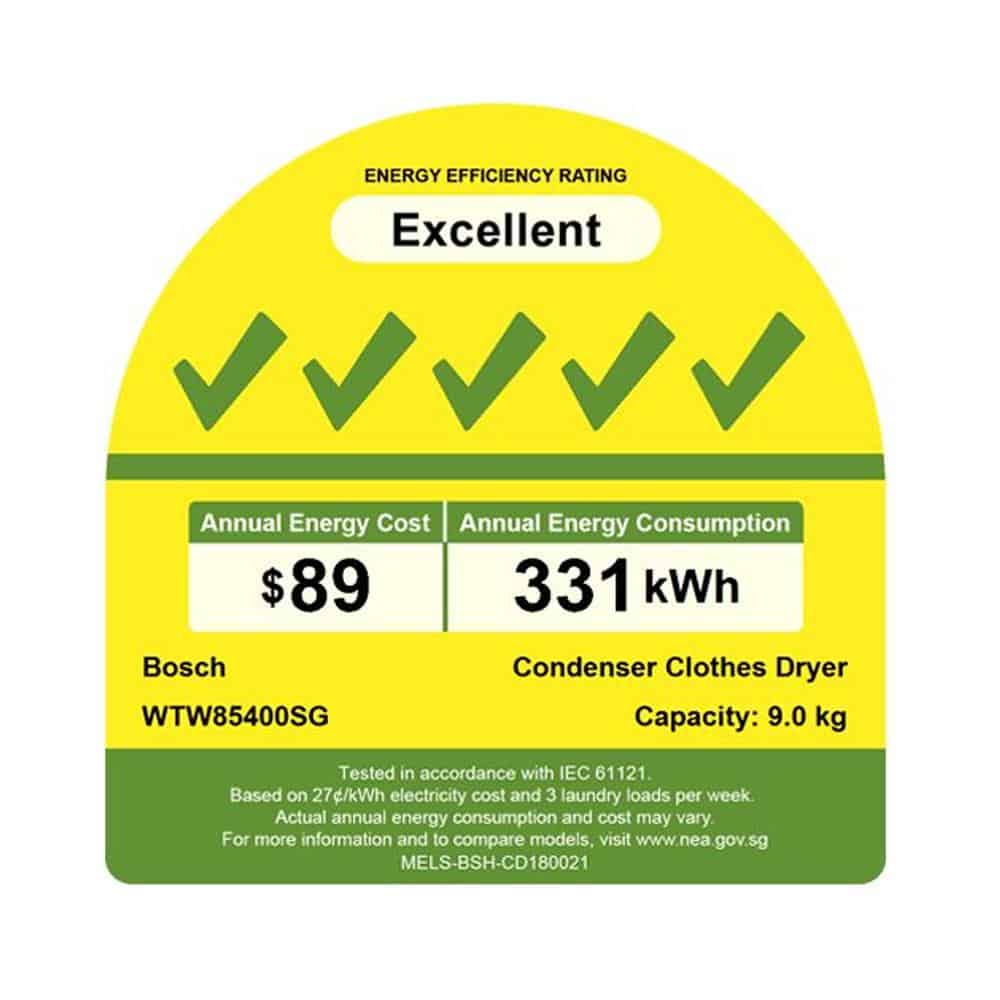 Chọn mức khô theo ý – Máy sấy quần áo Bosch WTW85400SG Heat Pump Series 6, 9kg