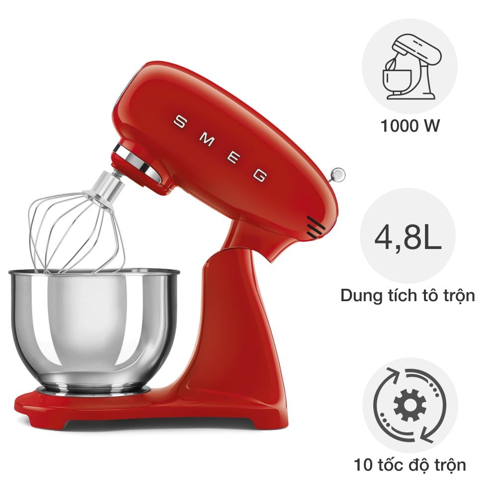 Máy trộn bột đa năng Smeg SMF05RDEU