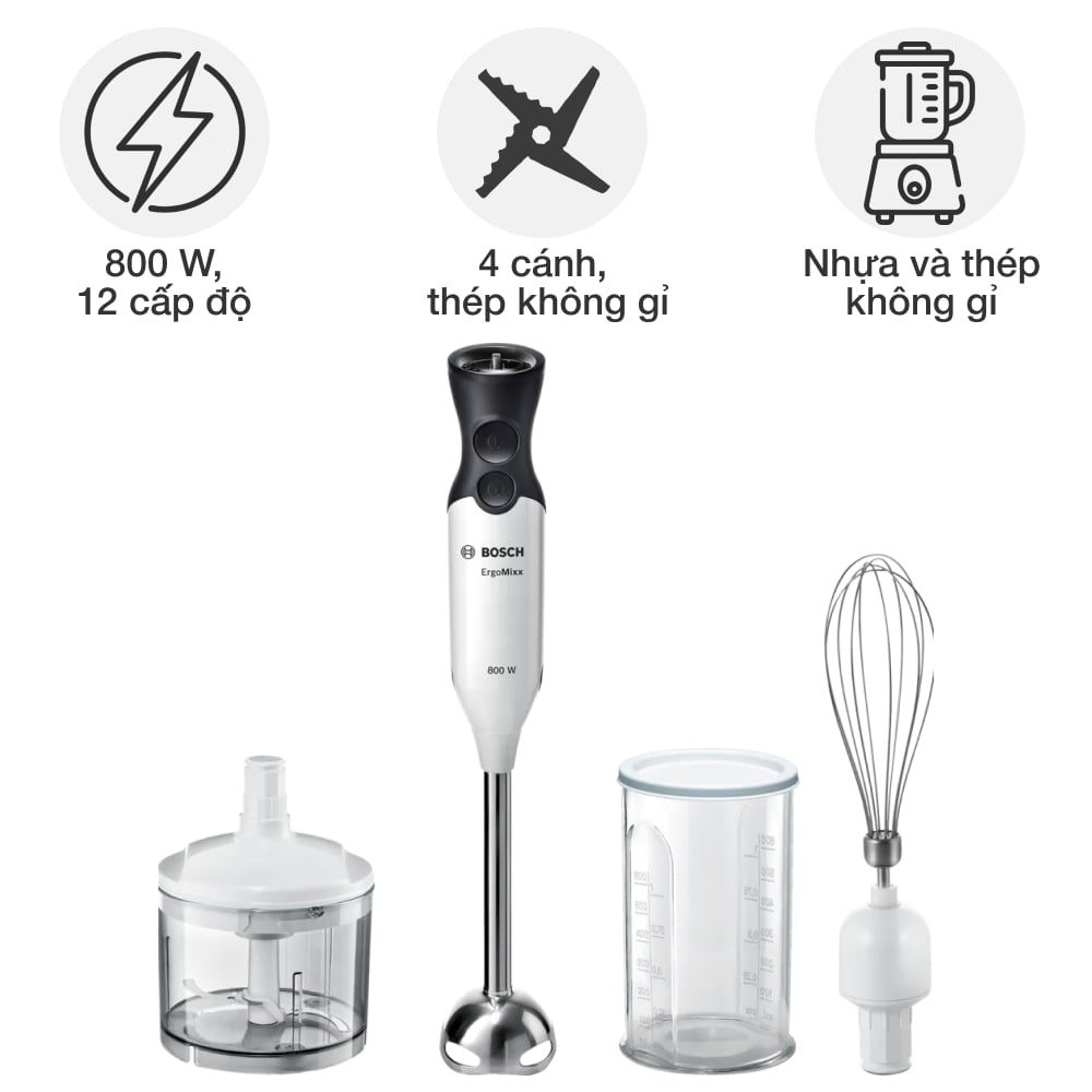 Máy xay cầm tay Bosch MS6CA4150G ErgoMixx
