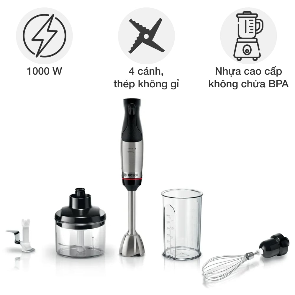Máy xay cầm tay đa năng Bosch MSM6M622 Series 6 ErgoMaster